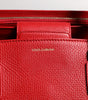 Dolce & Gabbana Red Calfskin Leather Logo Plaque Top Handle Bag
