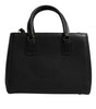 Dolce & Gabbana Black Calf Leather Logo Plaque Shoulder Handbag Bag