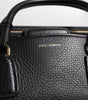 Dolce & Gabbana Black Calf Leather Logo Plaque Shoulder Handbag Bag