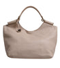 Dolce & Gabbana Light Pink Deer Leather Logo Plaque Tote Top Handle Bag