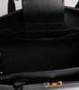 Grand sac à bandoulière en cuir noir Versace avec poignée supérieure
