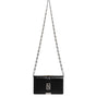 Sac bandoulière Versace en cuir de veau noir avec chaîne