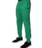 Dsquared² Green Cotton Elastic Waist Men Casual Pants