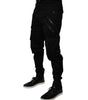 Dolce &amp; Gabbana Black Cotton Cargo Tapered Pants