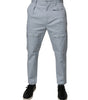 Dolce &amp; Gabbana Light Blue Cotton Cargo Tapered Pants