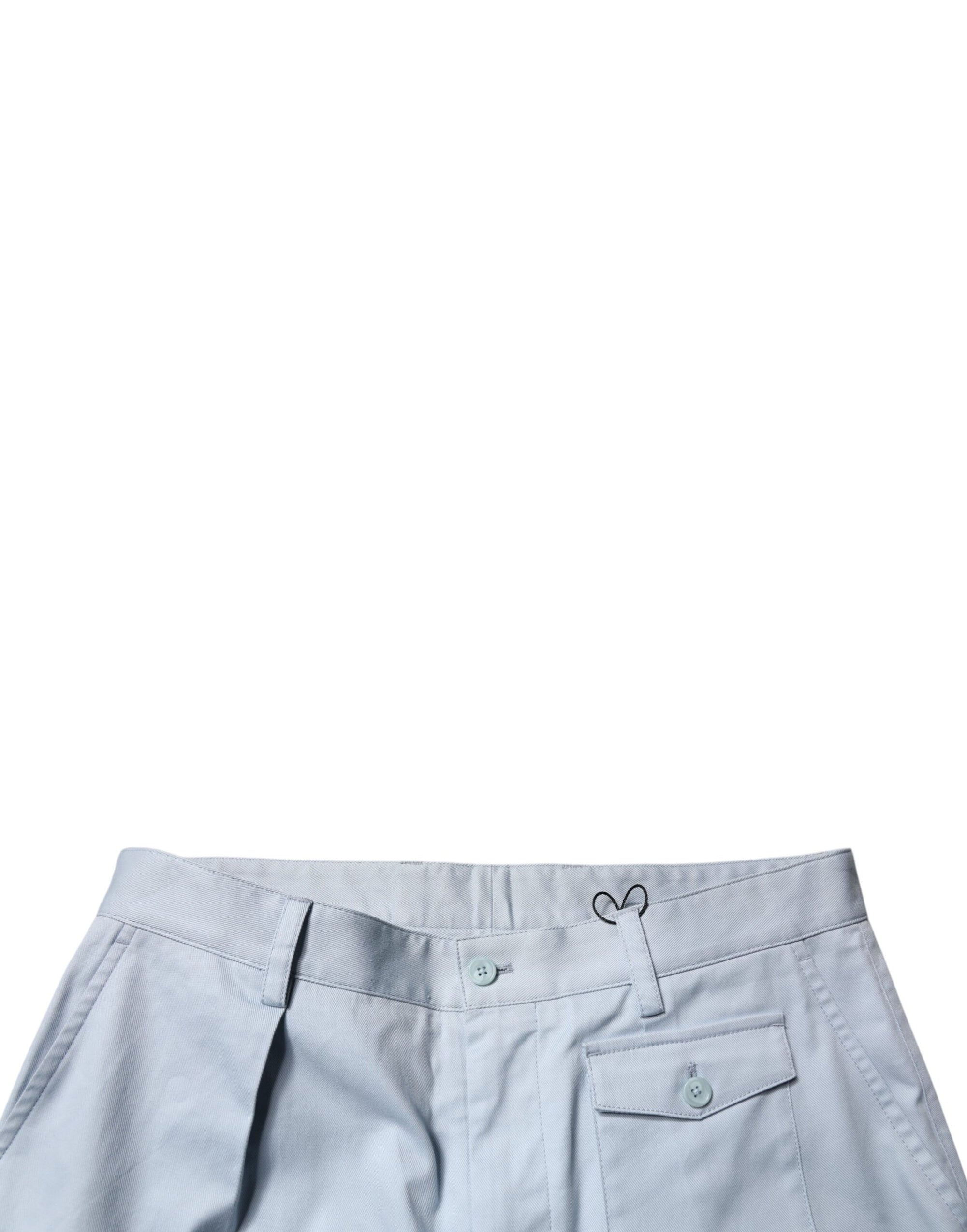 Dolce &amp; Gabbana Light Blue Cotton Cargo Tapered Pants
