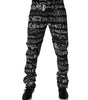 Dolce &amp; Gabbana Black Cotton Logo Print Straight Denim Jeans