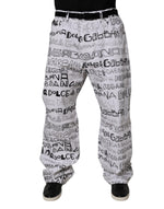 Dolce &amp; Gabbana White Logo Print Straight Men Denim Jeans