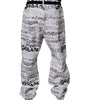 Dolce &amp; Gabbana White Logo Print Straight Men Denim Jeans