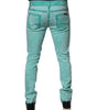 Dolce &amp; Gabbana Green Tie Dye Cotton Skinny Men Denim Jeans