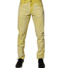 Dolce &amp; Gabbana Yellow Cotton Stretch Skinny Men Denim Jeans