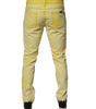Dolce &amp; Gabbana Yellow Cotton Stretch Skinny Men Denim Jeans