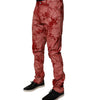 Dolce &amp; Gabbana Red Tie Dye Cotton Skinny Men Denim Jeans