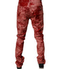 Dolce &amp; Gabbana Red Tie Dye Cotton Skinny Men Denim Jeans