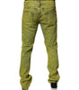 Dolce &amp; Gabbana Yellow Cotton Stretch Skinny Men Denim Jeans