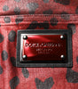Dolce &amp; Gabbana Red Leopard Cotton Straight Men Denim Jeans