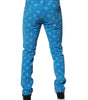Dolce &amp; Gabbana Blue Logo Monogram Cotton Skinny Denim Jeans