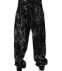 Dolce &amp; Gabbana Black Tie Dye Cotton Straight Men Denim Jeans