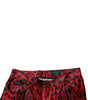 Dolce &amp; Gabbana Red Leopard Cotton Slim Fit Denim Jeans