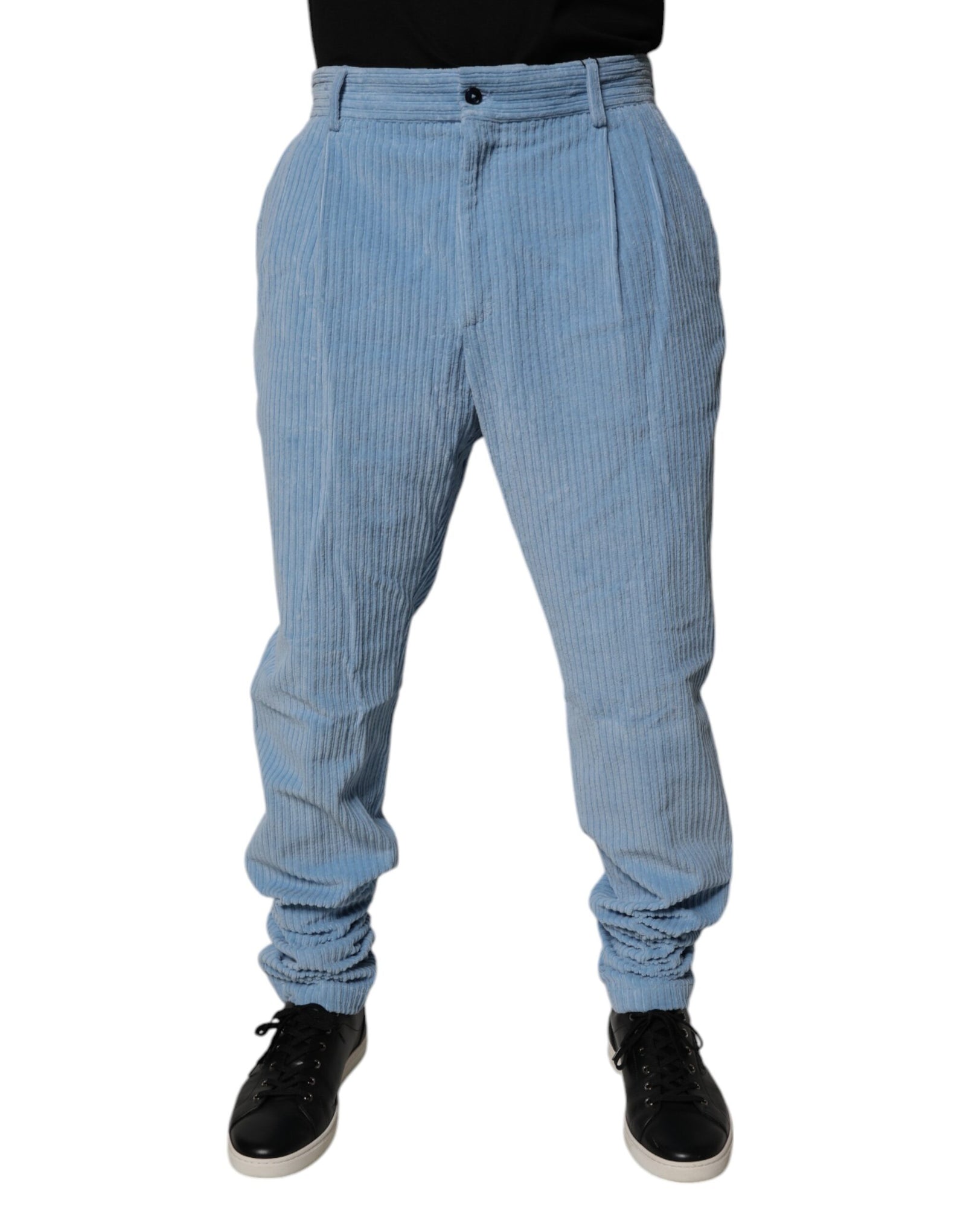 Dolce &amp; Gabbana Light Blue Corduroy Cotton Skinny Denim Jeans