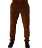 Dolce & Gabbana Dark Brown Corduroy Cotton Skinny Denim Jeans