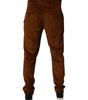 Dolce & Gabbana Dark Brown Corduroy Cotton Skinny Denim Jeans