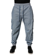 Dolce &amp; Gabbana Light Blue Cotton Jogger Cargo Men Denim Pants
