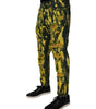 Dolce &amp; Gabbana Black Yellow Tie Dye Tattered Skinny Men Denim Jeans
