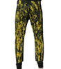 Dolce &amp; Gabbana Black Yellow Tie Dye Tattered Skinny Men Denim Jeans