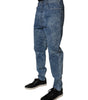 Dolce &amp; Gabbana Blue Tie Dye Cotton Skinny Men Denim Jeans