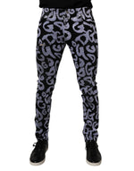 Dolce &amp; Gabbana Black Logo Monogram Cotton Skinny Denim Jeans