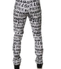 Dolce &amp; Gabbana White Cotton Logo Print Skinny Denim Jeans