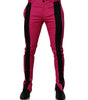 Dolce &amp; Gabbana Pink Black Stripe Slim Fit Men Dress Pants