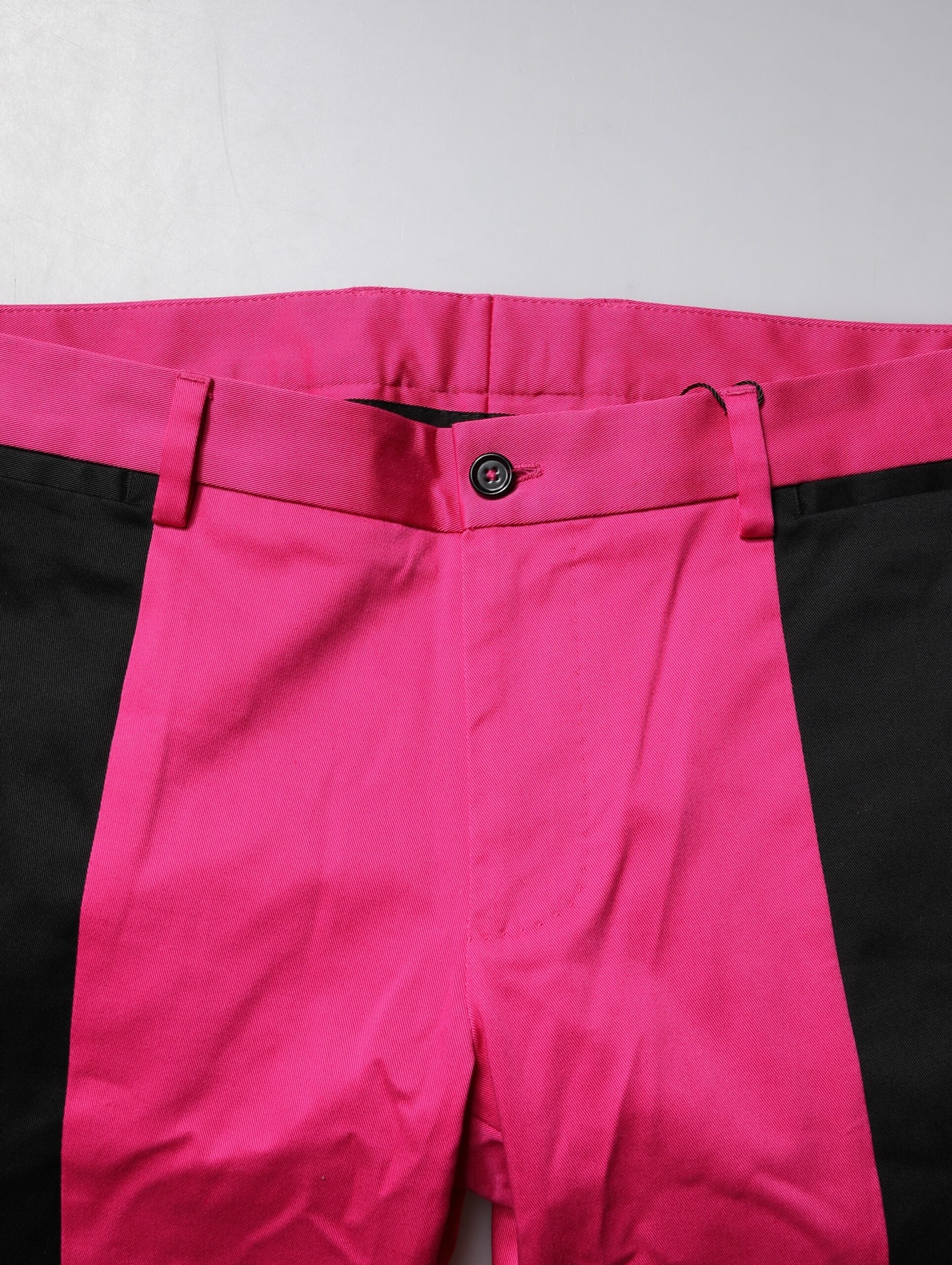 Dolce &amp; Gabbana Pink Black Stripe Slim Fit Men Dress Pants