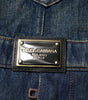 Dolce & Gabbana Dark Blue Cotton Men Jumpsuit Denim Jeans