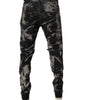 Dolce &amp; Gabbana Black Tie Dye Cotton Skinny Zip Denim Jeans