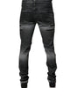 Dolce &amp; Gabbana Dark Gray Tattered Cotton Skinny Denim Jeans