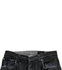 Dolce &amp; Gabbana Dark Gray Tattered Cotton Skinny Denim Jeans