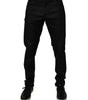 Dolce &amp; Gabbana Black Cotton Stretch Skinny Men Denim Jeans