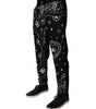 Dolce &amp; Gabbana Black Logo Bandana Cotton Loose Denim Jeans
