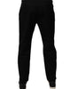 Dolce &amp; Gabbana Black Logo Bandana Cotton Loose Denim Jeans