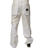 Dolce &amp; Gabbana White Linen Mid Waist Straight Men Denim Jeans