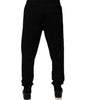 Dolce &amp; Gabbana Black Cotton Mid Waist Jogger Sweatpants Pants