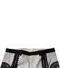 Dolce &amp; Gabbana White Lace Trim Mid Waist Dress Formal Pants