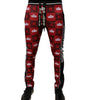 Dolce & Gabbana Red Crown Logo Monogram Men Sweatpants Pants