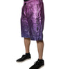 Dolce & Gabbana Metallic Pink Purple Two Tone Bermuda Shorts