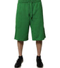 Dolce & Gabbana Green Cotton Men Sweatshorts Bermuda Shorts