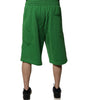 Dolce & Gabbana Green Cotton Men Sweatshorts Bermuda Shorts