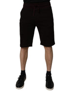 Dolce &amp; Gabbana Maroon Cotton Sweatshorts Men Bermuda Shorts