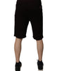 Dolce &amp; Gabbana Maroon Cotton Sweatshorts Men Bermuda Shorts
